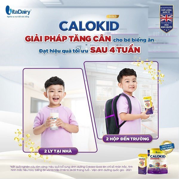 Sữa bột công thức Calokid lọ 900g dành cho bé suy dinh dưỡng thấp còi