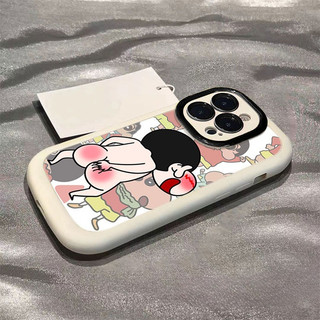 Ốp lưng IPhone 17 16 15 14 13 12 11 Pro Max XRXSMax 78 Plus Phim hoạt hình dễ thương Blush Little New Puff Case