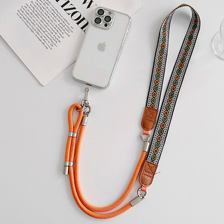 Cao Cấp Retro Totem Điện Thoại Di Động Dây Treo Cổ Sling Có Thể Thu Vào Có Thể Điều Chỉnh Vỏ Điện Thoại Di Động Dây Đeo Ngang Treo