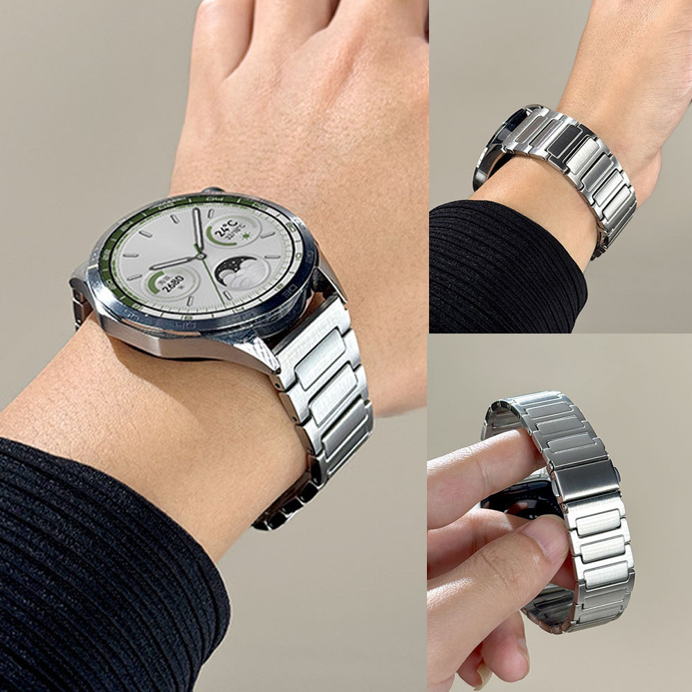Bấm Đôi Gấp Khóa Khóa Khóa Thép Không Gỉ Dây Đeo Đồng Hồ 18 Mm 20 Mm 22 Mm Vòng Tay Đồng Hồ Cho Đồng Hồ Thông Minh GT6 46 Mm Cho Nam Nữ Dây Đeo Đồng Hồ