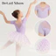 ✿ Trẻ Em Bé Gái Ballet Leotard Đầm Chấm Bi Tutu Balletcore 2 Chiếc Thể Dục Dụng Cụ Ballerina Khiêu Vũ Quần Áo