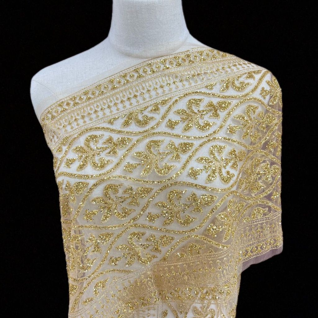 Lưới sequin phong cách nữ, phù hợp làm áo dài dân tộc hoặc khăn choàng