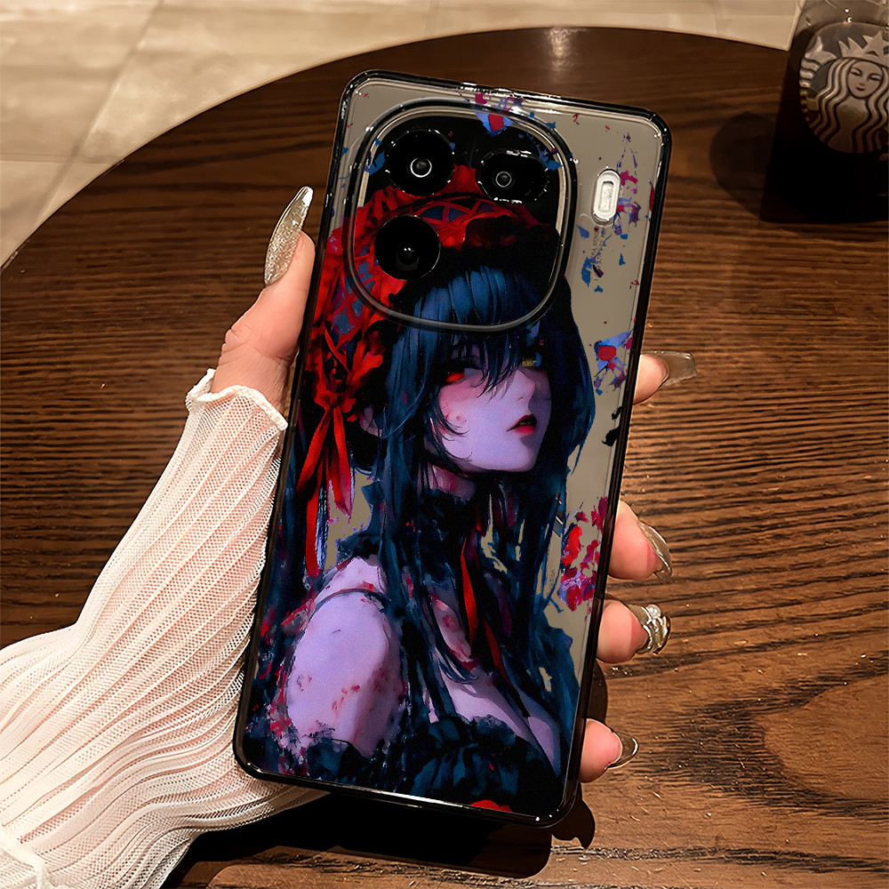 Dành cho iQOO 15 / 13 / 12 Neo 11 / Neo 10 Z9 Z10 Z11 Turbo “Date A Live ”“ Tokisaki Kurumi ” Vỏ điện thoại trong suốt mềm / Z10 Turbo + Neo 9 Z9X Z8X ‌Bảo vệ Camera Vỏ iQOO chống sốc