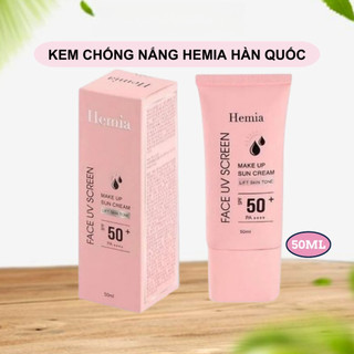 (Chuẩn Hàn) Kem Chống Nắng Hemia SPF50+ PA+++ 50ml nâng tông, kiềm dầu