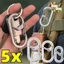 Carabiner móc chữ G thép không gỉ - Phù hợp làm phụ kiện balô và móc treo ngoài trời