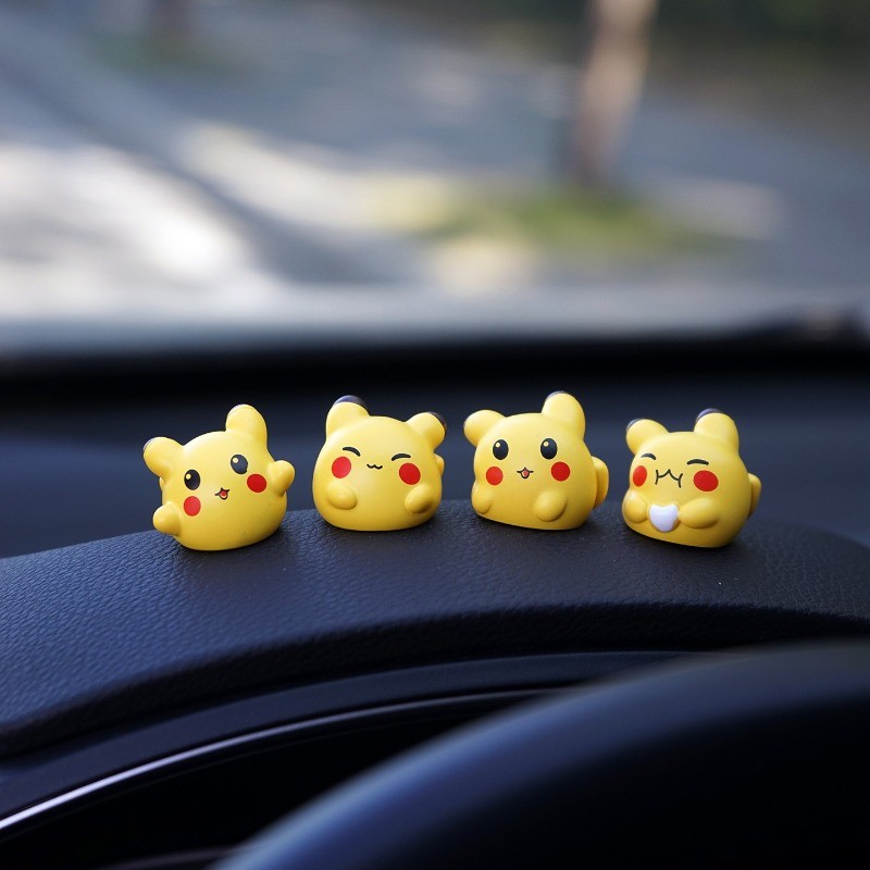 4 Cái / bộ Pokemon Pikachu Đồ Trang Trí Ô Tô Bảng Điều Khiển Trung Tâm Ô Tô Đồ Trang Trí Bàn Văn Phòng Đồ Trang Trí Trang Trí Nội Thất Ô Tô Nhỏ