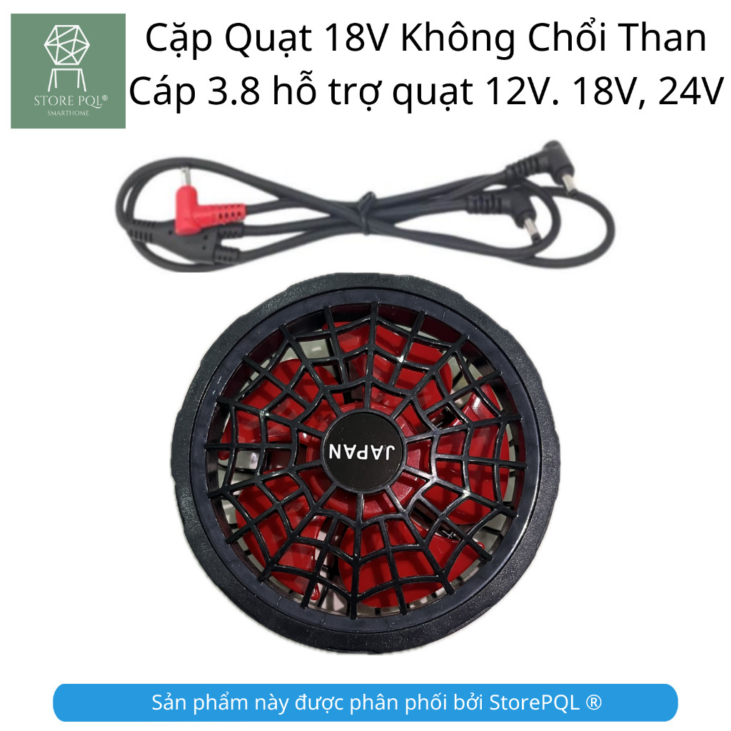 Quạt Áo Điều Hòa 18v không chổi than siêu mạnh với khung nhựa ABS siêu chắc chắn 5V 12V mùa hè nóng bức