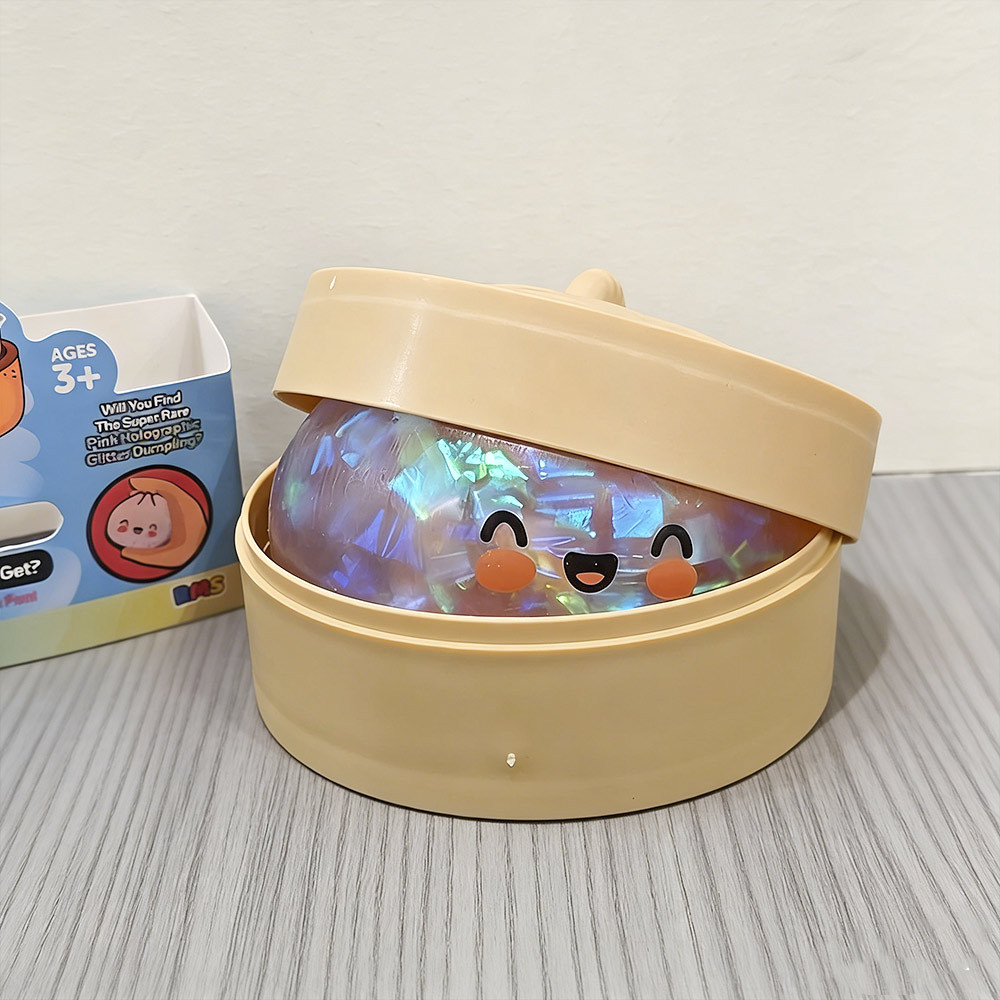 Cute Steamed Bun Squishy Slow Rebound Simulation Dumpling Bao Stress Relief Toy Portable Office Decor