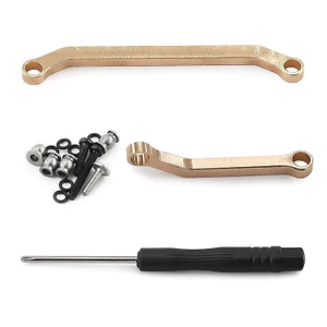 Bộ nâng cấp liên kết lái bằng đồng thau (Cần giằng lái & Liên kết kéo) cho Axial 1 / 30 SCX30 Jeep Wrangler JLU / Ford Bronco / Chevrolet K10