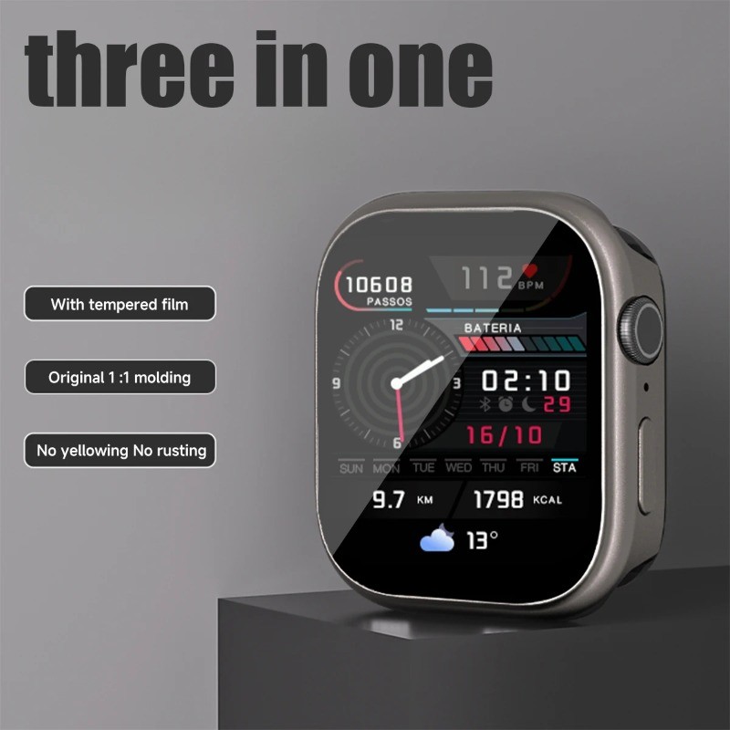 Ốp Lưng Kim Loại Cho Apple Watch Series11 / 10 46mm 42mm Ultra 3 / 2 / 1 49mm 9 8 7 6 SE 45mm 44mm