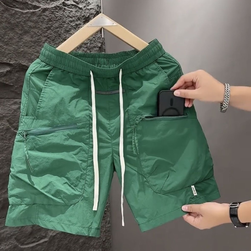 Quần short nam mùa hè phù hợp cả công sở và thể thao, ống đứng, khô nhanh, kiểu Nhật mới