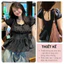 Áo Baby Doll Kiểu A366117 Bo Eo Tay Bồng Pha Ren Xinh Xắn MoLie Fashion