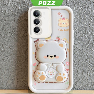 Ốp Lưng Cho Realme C75 REALME C71 Vỏ Điện Thoại Vỏ Mềm Silicon Chống Sốc Thiết Kế Mới Thẩm Mỹ Xoay Gương Gấu Dễ Thương Có Giá Đỡ JTXXZJ01