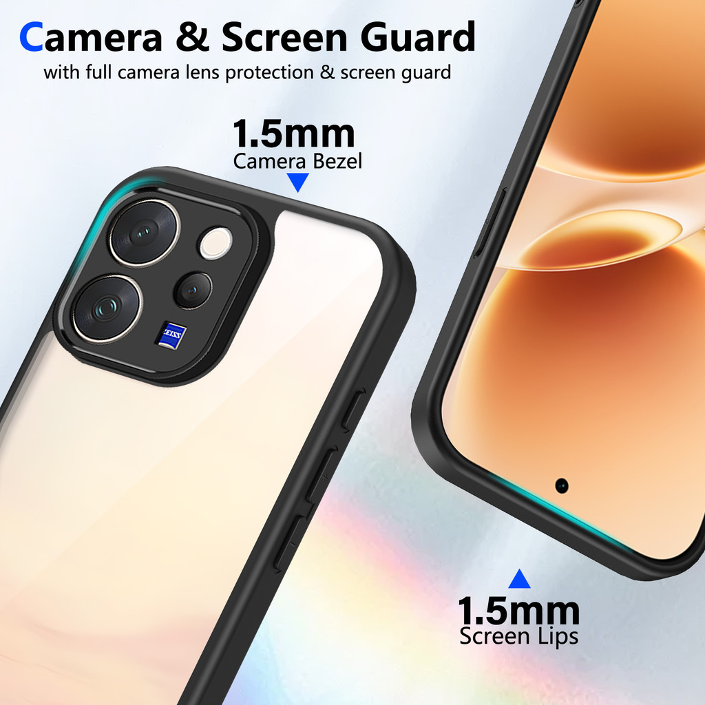 Ốp lưng Vivo V70 5G Vỏ trong suốt mờ thời trang cho Vivo V70 5G Vỏ điện thoại