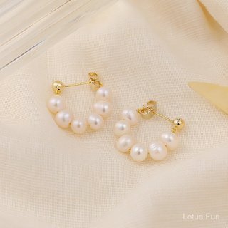 Xuyên Bông Tai Ngọc Trai Nước Ngọt Tự Nhiên Ánh Sáng Pháp Sang Trọng Cao Cấp Cảm Giác Không Đau Muỗi Cuộn Tấm Vô Hình Kẹp Bông Tai