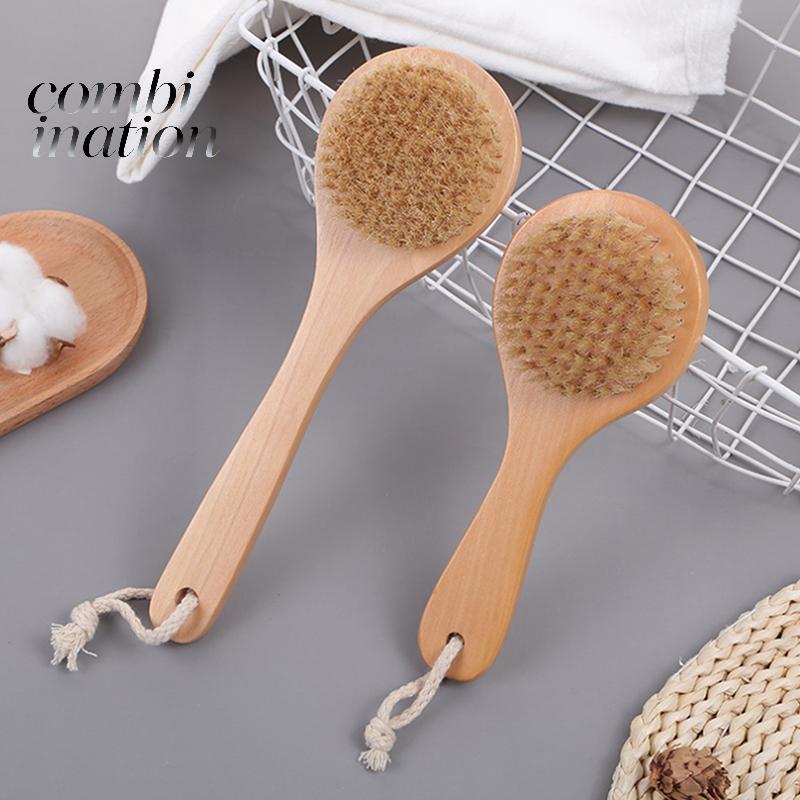 (TFT) 1 Cái Tẩy Tế Bào Chết Bằng Gỗ Massage Toàn Thân Bàn Chải Tắm Lông Tự Nhiên Bàn Chải Mềm Mại Phòng Tắm Nữ Người Đàn Ông Bàn Chải Chăm Sóc Da MỚI
