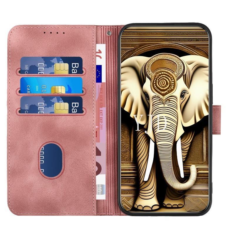 Ốp Lưng Cho Infinix Note 60 Pro X6878 X6879 Thiết Kế Voi Thẻ Da Solots Dây Đeo Tay TPU Mềm Chống Rơi Vỏ Điện Thoại