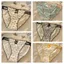 Quần Lót Lụa Satin WEETW, Quần Lót Ruffle In Da Báo Cho Nữ, Thoáng Khí Eo Thấp Rỗng Trái Tim Tình Yêu Ngọt Ngào Nơ Quần Đùi Thoải Mái