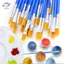 HFTOY 100 / 130 / 160 / 180 / 200 Chiếc Bàn Chải Tranh Bộ Nghệ Thuật Đầu Phẳng Bàn Chải Sơn Tóc Nylon Tròn Cho Acrylic Màu Nước Trẻ Em / Nghệ Sĩ / Người Mới Bắt Đầu / Học Sinh ~
