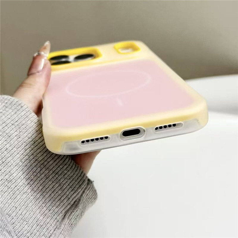 Ốp điện thoại thạch một mảnh hai màu cho iPhone 17 Pro max