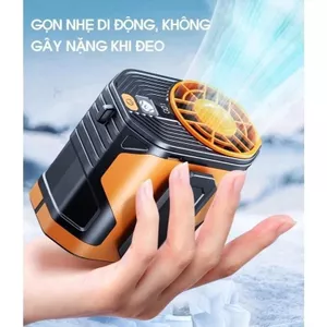 Quạt làm mát mini -Quạt tích điện mini đeo thắt lưng, đeo cổ, 100 cấp độ gió, làm mát nhanh, tiện dụng. C87 SHOP