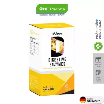 Viên Uống Kudos Digestive Enzymes Bổ Sung Men Tiêu Hóa Hỗ Trợ Tiêu Hóa - 30 Viên