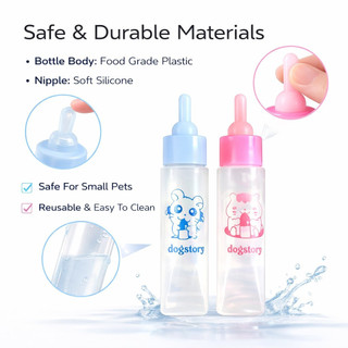Bình sữa cho thú cưng 30ML Bình sữa silicon mềm có thể tái sử dụng cho chó con mèo Hamster