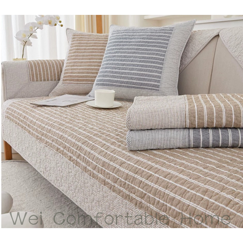 Đệm Sofa In Hình Retro Cotton Nguyên Chất Sofa Bao Bốn Mùa Đa Năng Chống Trơn Trượt Sofa Khăn