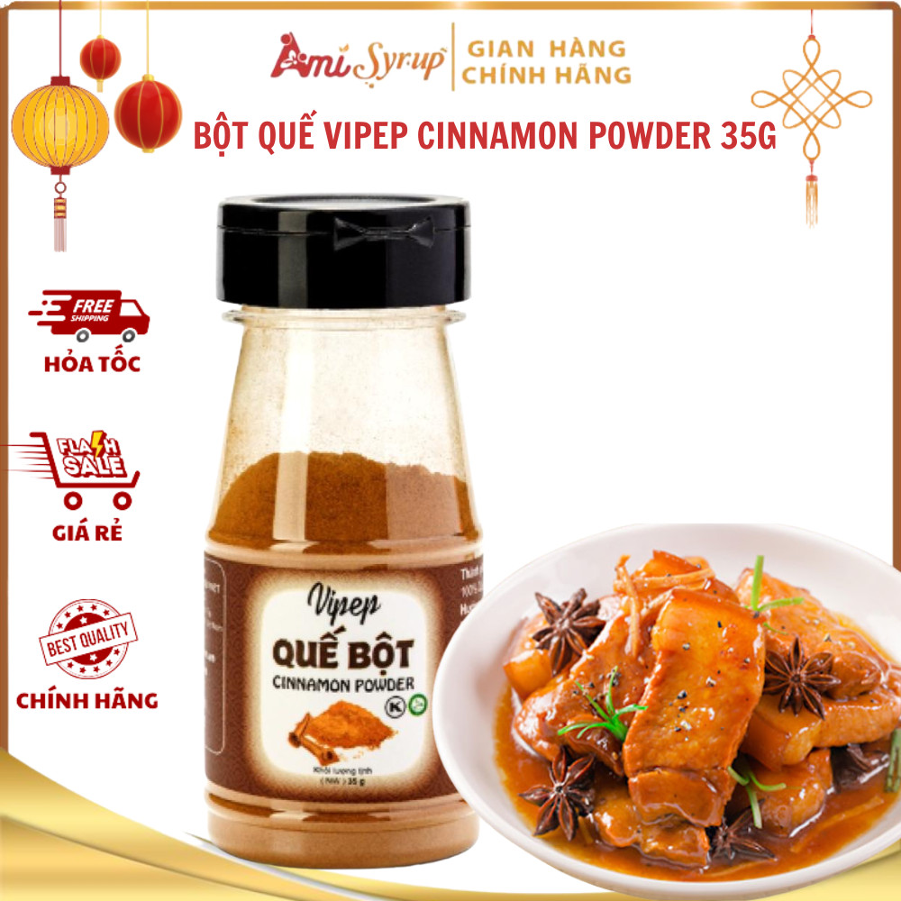 Bột Quế Vipep Cinnamon Powder 35g,  Quế Nguyên Chất Thơm Nồng Gia Vị Nấu Ăn & Chăm Sóc Sức Khỏe