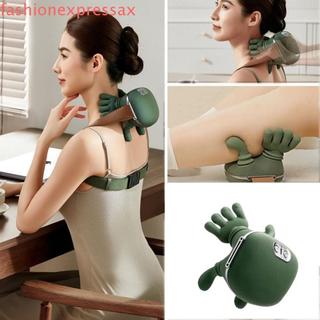 Máy mát xa cổ điện FASHIONEXPRESS, Máy mát xa cổ nén làm nóng bằng tay Bionic, USB không dây có thể sạc lại 4D Gối mát xa vai
