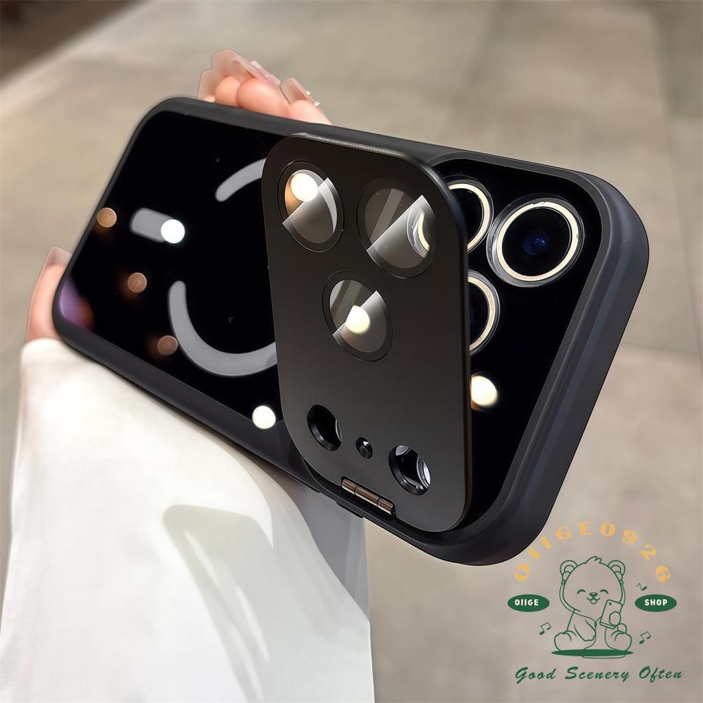 【 Ốp lưng iPhone17 】 Giá đỡ ống kính dạng lỏng từ tính nhạy cảm với da Vỏ điện thoại iphone17 Pro Max 16 15 14 13 12 cho vỏ iPhone Vỏ mềm silicon TPU chống sốc