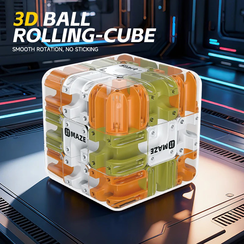 Mê cung 3D Ball Rolling Maze Magic Cube Mê cung theo dõi đa năng, Câu đố đi bộ bóng, Đồ chơi tư duy cho trẻ em