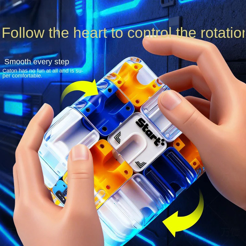 Mê cung 3D Ball Rolling Maze Magic Cube Mê cung theo dõi đa năng, Câu đố đi bộ bóng, Đồ chơi tư duy cho trẻ em