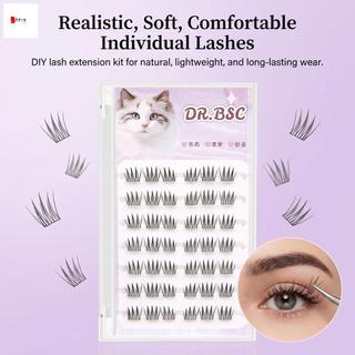 Lông mi giả phong cách Hàn Quốc tự nhiên Gói số lượng lớn Sợi tổng hợp C Curl 7-10mm cho sân khấu hàng ngày