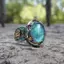 Nhẫn nam nữ đa năng hai màu khắc khí chất cổ điển