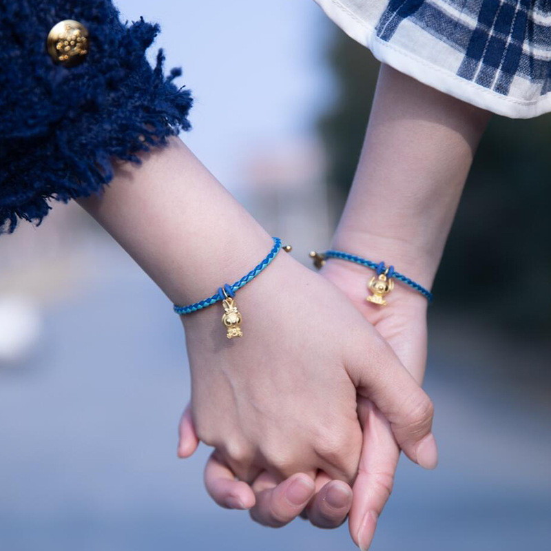Cát Vàng Khâu Vòng Cổ Thỏ Dễ Thương Nơ Stitch Mặt Dây Chuyền Màu Vàng Xương Đòn Dây Chuyền Phụ Kiện