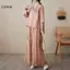 LUImo Bộ Đồ Thời Trang Retro - Áo Sơ Mi Thêu Kết Hợp Với Quần Ống Rộng Đa Năng Dành Cho Nữ