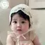 PUSKY Hoa Thêu Lưới Vải Ren Hoa Rỗng Mũ Công Chúa Mũ Bé Sơ Sinh Mũ Chụp Ảnh Sinh Nhật Chống Đỡ VN