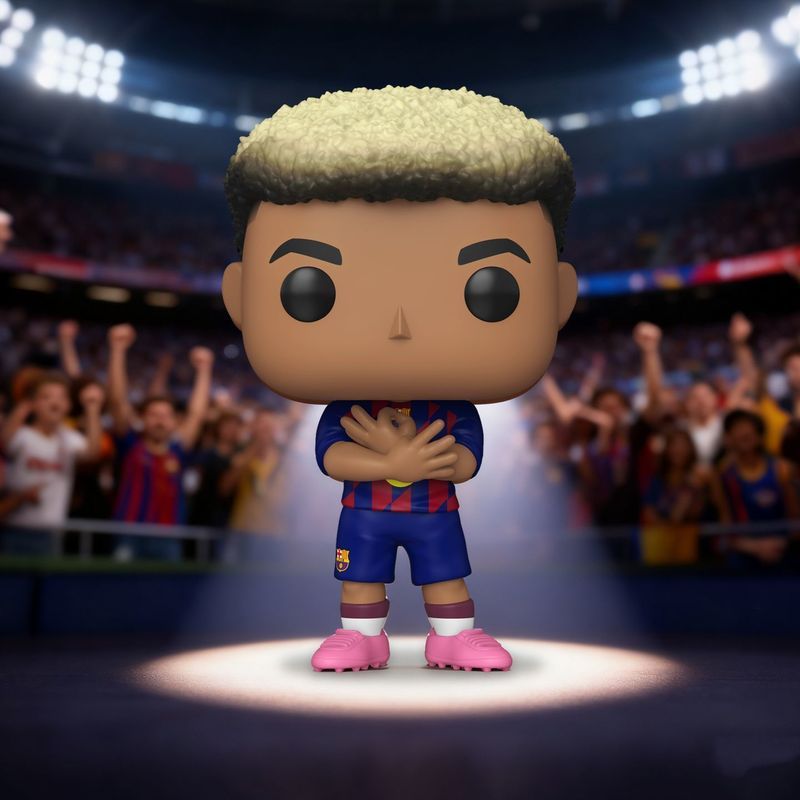 Chính hãng Funko pop Barcelona Football Yamar Hình Bộ sưu tập Đồ trang trí