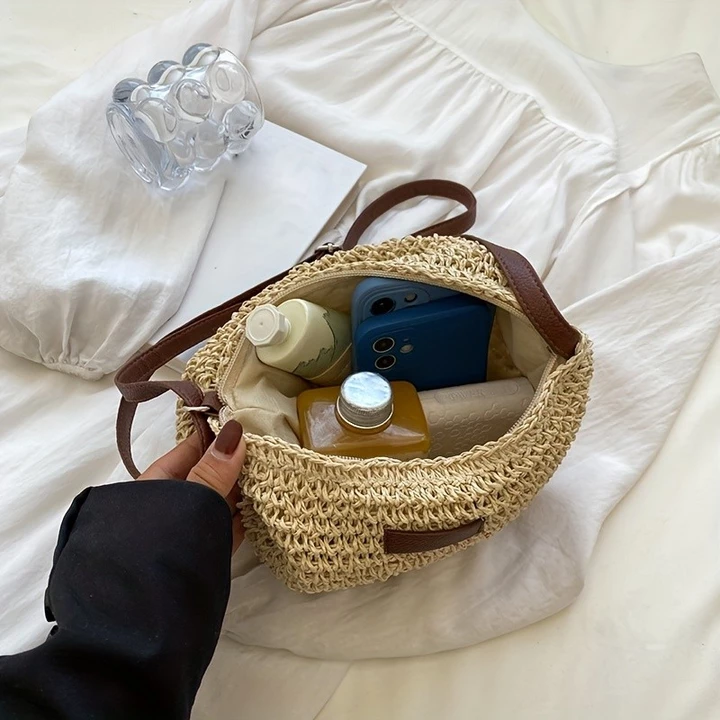 Women's Woven Straw Handbag – 4