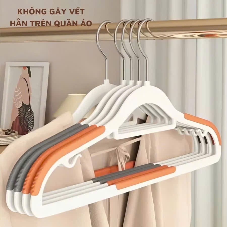 Móc Treo Quần Áo Chống Trượt Xoay 360 Độ Chất Liệu Nhựa Cao Cấp Đa Năng - Combo 10, 20, 30 Móc