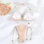 YRBWD 2 Cái / bộ Đồ Bơi Nữ, Bộ Bikini Ren Chắp Vá Rỗng, Thời Trang Mùa Hè Băng Tam Giác Đồ Bơi Đi Biển