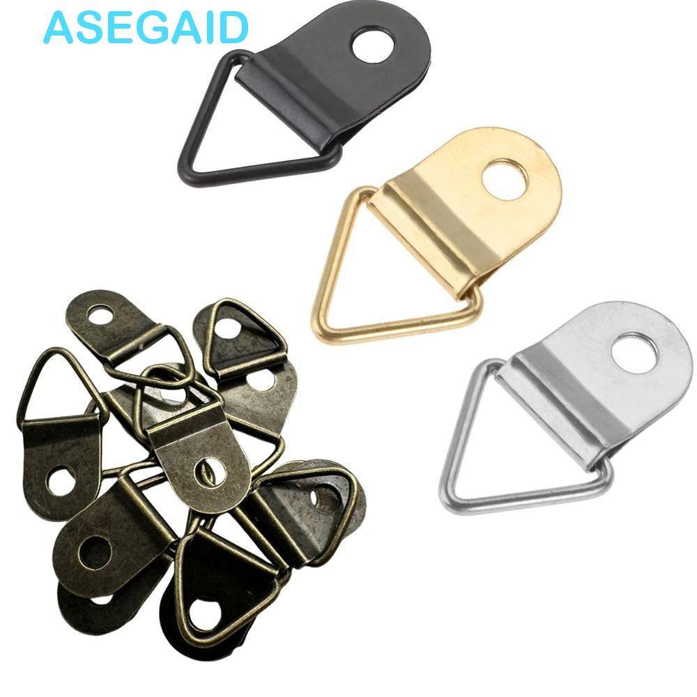 SWISSWIN 100 Chiếc Vòng Treo Tam Giác, Móc Khung Ảnh Một Lỗ Sắt, Có Móc Vít Mini Có Ốc Vít Bốn Màu Hình Chữ D Gắn Tường