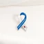 PPY Sang Trọng Xanh Trắng Ruy Băng Nhận Thức Thổ Cẩm Pin Hỗ Trợ Sức Khỏe Thổ Cẩm Hợp Kim Đa Năng Để Tặng