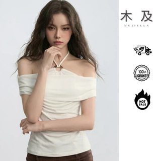 MUJIELLA Áo Baby Tee Cổ Trễ Ôm Body【Tôn Dáng】✓Vải Mềm Không Xù✓Đi Chơi/Party - Chất Hàn MUJI2026033104