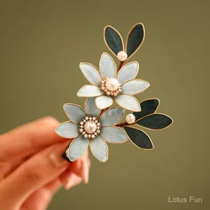 Kẹp Tóc Handmade Phong Cách Trung Hoa, Tua Rua Hoa Cổ Điển Cao Cấp