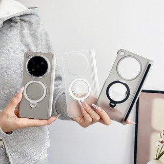 Bản lề từ tính Vỏ cứng mờ cho OPPO Find N6 N5 N3 N2 Vỏ nhẫn có giá đỡ xoay Vỏ chống sốc