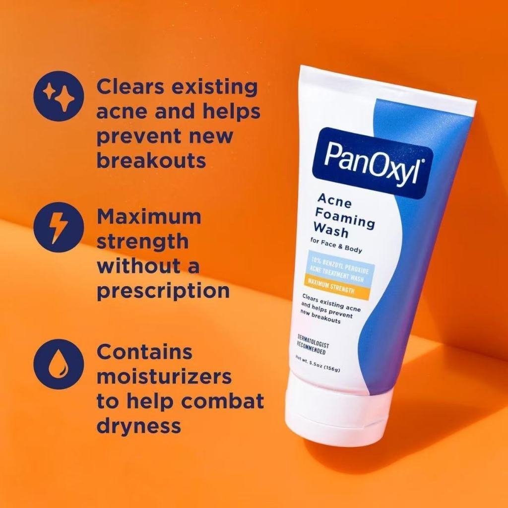 Sữa Rửa Mặt PanOxyl Trị Mụn – Làm Sạch Sâu Lỗ Chân Lông, Giảm Mụn Hiệu Quả Cho Da Dầu & Da Mụn