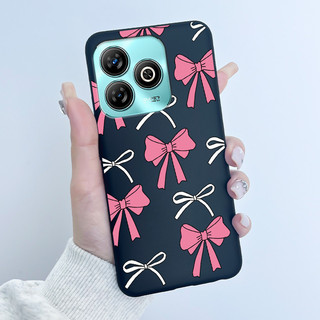 Ốp lưng ZTE Blade A75 4G Z2359 Ốp Lưng Sang Trọng Dễ Thương Trái Tim Tình Yêu Thỏ Ngộ nghĩnh Đen Mờ Mềm TPU Vỏ Bảo Vệ Mặt Sau