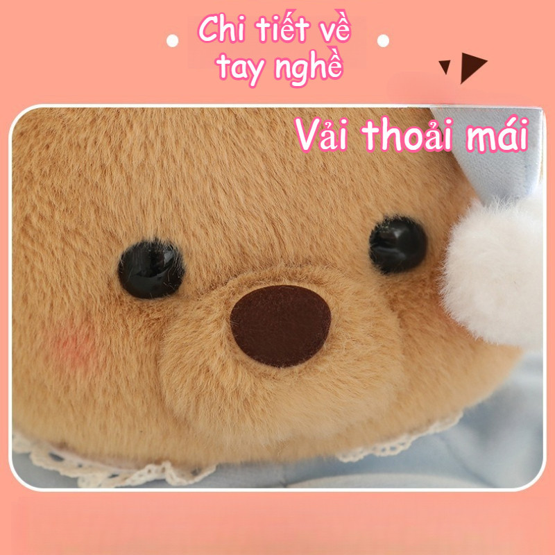 Gấu Bông Teddy Mặc Đồ Ngủ Dễ Thương, Chất Liệu Vải Lông Mềm Mại, Làm Gấu Ôm Ngủ, Quà Tặng Sinh Nhật Cho Bé, Bạn Gái
